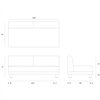 Sofá modular Monocle 2 plazas Ethnicraft
