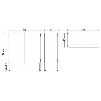 Aparador Perforated Cabinet Medium Floor Hay