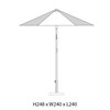 Parasol Terrazza Square Hay