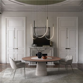 Mesa Rado Ker-Wood Round Cattelan Italia