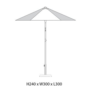 Parasol Terrazza Hexagon Hay