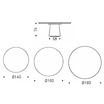 Mesa Rado Wood Round Cattelan Italia