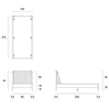 Cama Spindle individual Ethnicraft