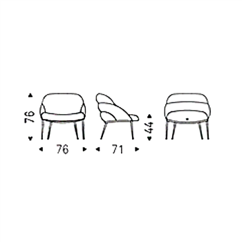 Sillón Camilla Lounge ML Cattelan Italia