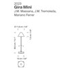 Lámpara sobremesa Gira Mini batería SantaCole