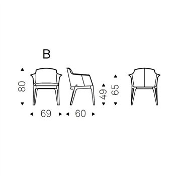 Silla Musa Brazos Cattelan Italia