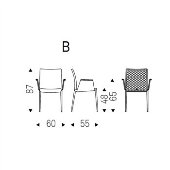 Silla Norma Couture Brazos Cattelan Italia