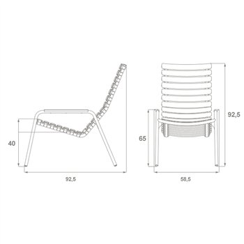 Sillón lounge Reclips Houe