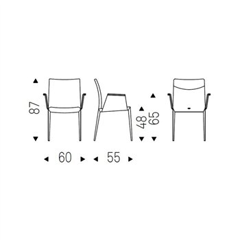 Silla Norma ML Brazos Cattelan Italia