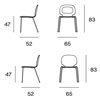Silla madera Halo Metal 4 patas Blasco&Vila