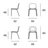 Silla tapizada Halo Metal 4 patas Blasco&Vila