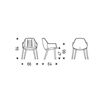 Silla Scarlett Wood Cattelan Italia