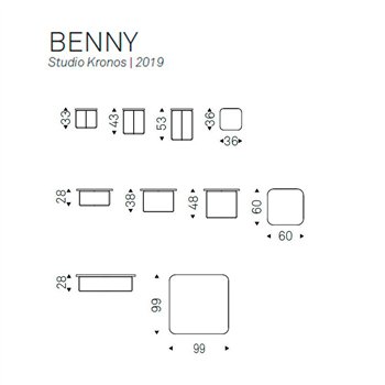 Mesa auxiliar Benny Cattelan Italia