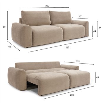 Sofá cama brazos gruesos Norum Innovation Living