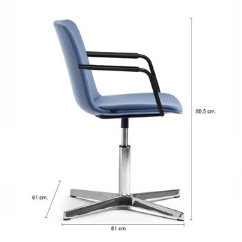 Sillón Glove giratoria metal Forma5