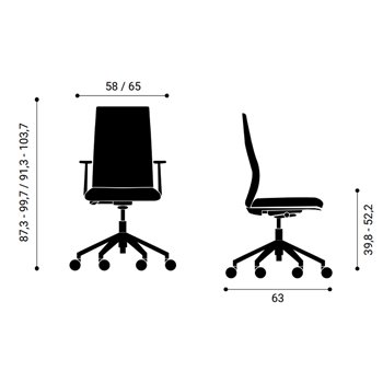 Silla operativa Sentis tapizada Forma5