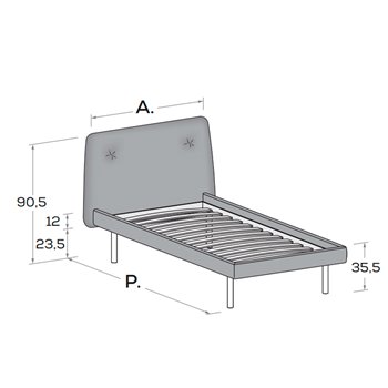 Cama individual Cleo Nidi