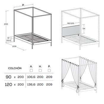 Cama individual Kap Nidi