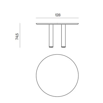 Mesa Eclipso Dining redonda BD Barcelona