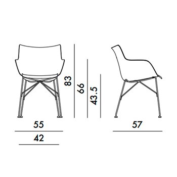 Silla Q/Wood Patas Kartell