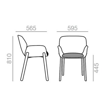 Sillón Nuez madera Outdoor Andreu World