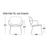 Butaca Hari con brazos Ondarreta