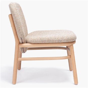 Sillón Lana madera - Respaldo bajo