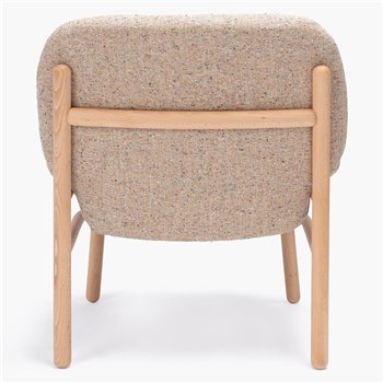 Sillón Lana madera - Respaldo bajo