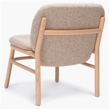 Sillón Lana madera - Respaldo bajo