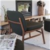 Sillón Lana madera - Respaldo bajo