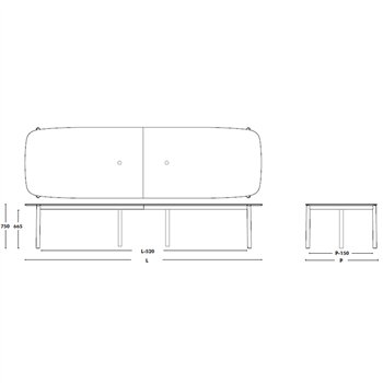 Mesa Juno Doble Ondarreta