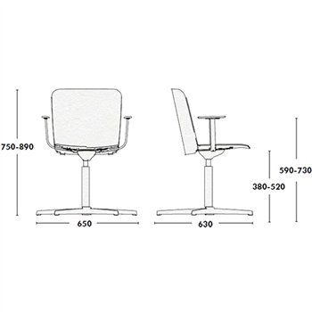 Sillón Supra Giratorio Regulable tapizado Ondarreta