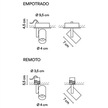 Foco techo remoto Circus Solo Vibia