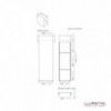 Mueble auxiliar Beside High de Systemtronic. Muebles oficina diseño.