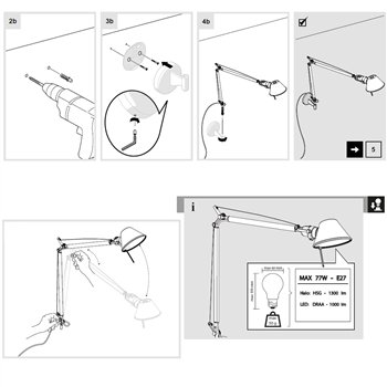 Aplique Tolomeo wall Artemide