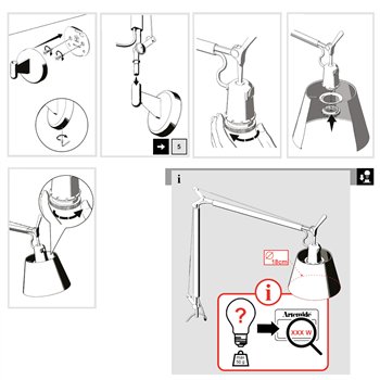 Aplique Tolomeo basculante Artemide