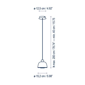 Lámpara suspensión Drep S/01L Bover