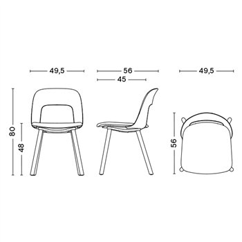 Silla Layout 124 tapizado Hay