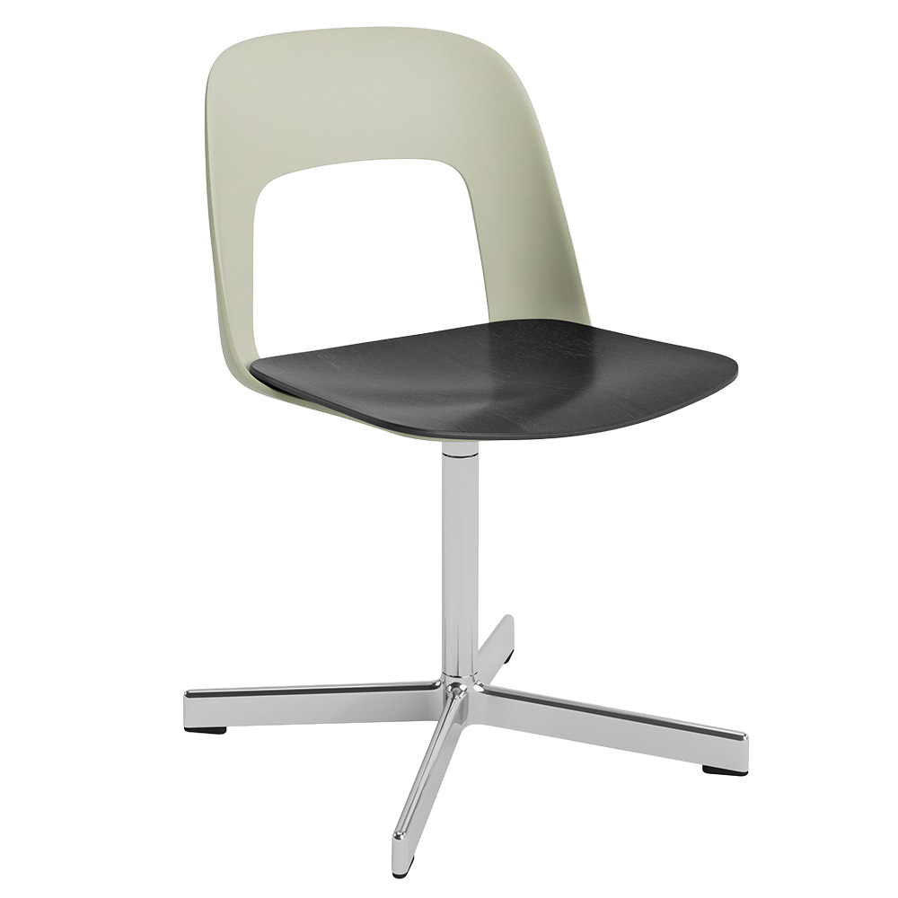 Silla Layout 132 asiento madera Hay