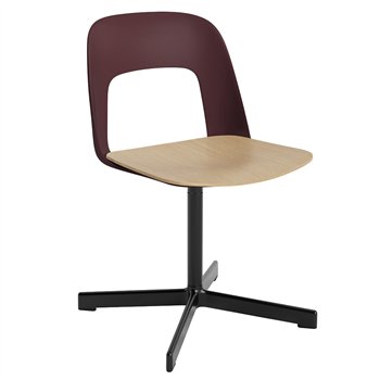 Silla Layout 132 asiento madera Hay