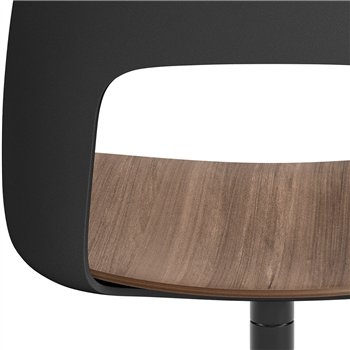 Silla Layout 132 asiento madera Hay