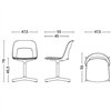Silla Layout 132 asiento madera Hay