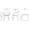 Sillón Layout 223 asiento tapizado Hay