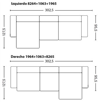 Sofá Mags Low 3 plazas Longue Hay