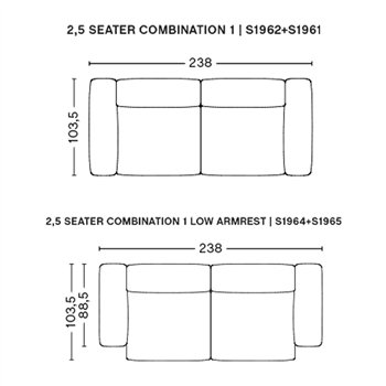 Sofá Mags Soft 2,5 plazas Hay