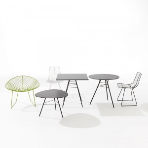 Mesa Leaf redonda Arper. Mesas para exterior modernas de diseño.