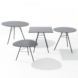 Mesa Leaf redonda Arper. Mesas para exterior modernas de diseño.