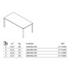 Mesa rectangular fija Lataula de Arlex. Mesas modernas.