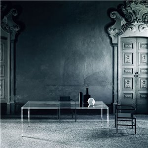 Mesa comedor Luminous  de Glas Italia. Mesas cristal.
