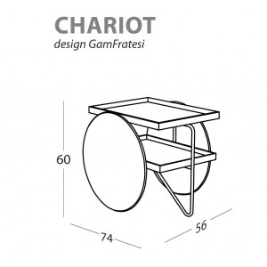 Camarera Chariot de Casamania. Carrito de bebidas de madera. Diseño italiano.